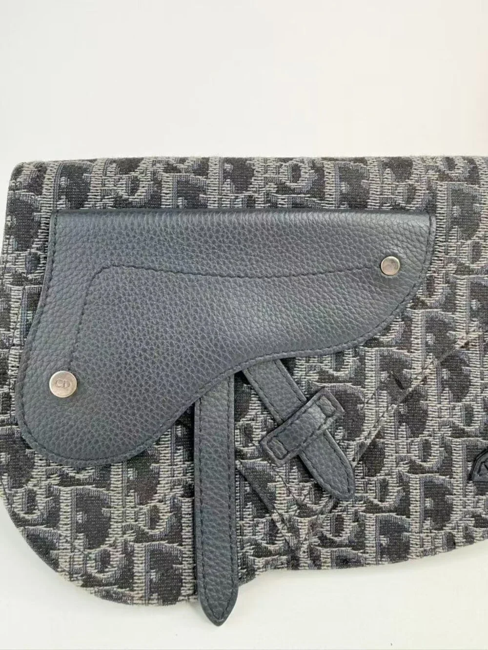 Christian Dior Saddle Oblique Jacquard Canvas Shoulder Crossbody Bag